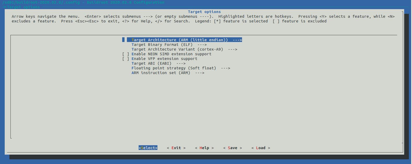 buildroot-target-settings