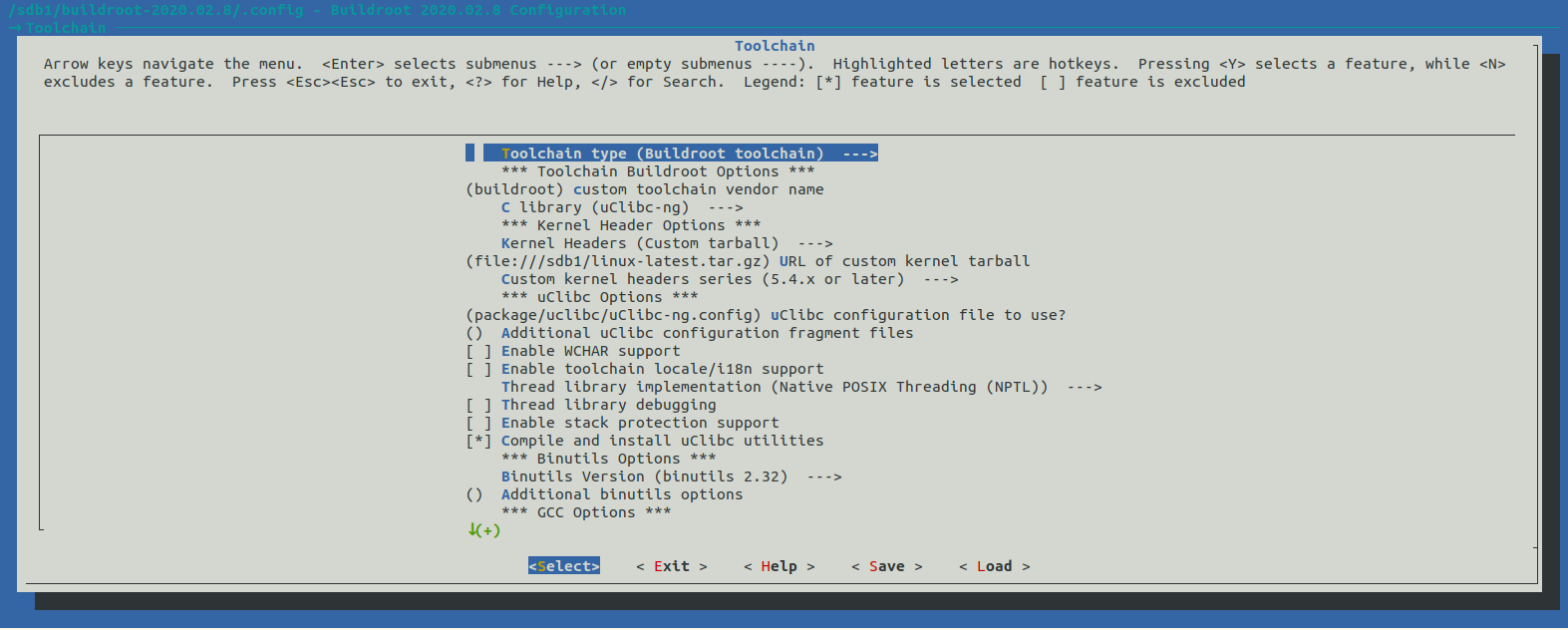 buildroot-toolchain-settings